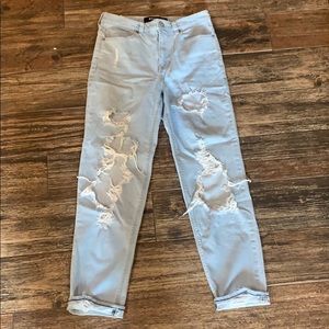 Express boyfriend ripped jeans